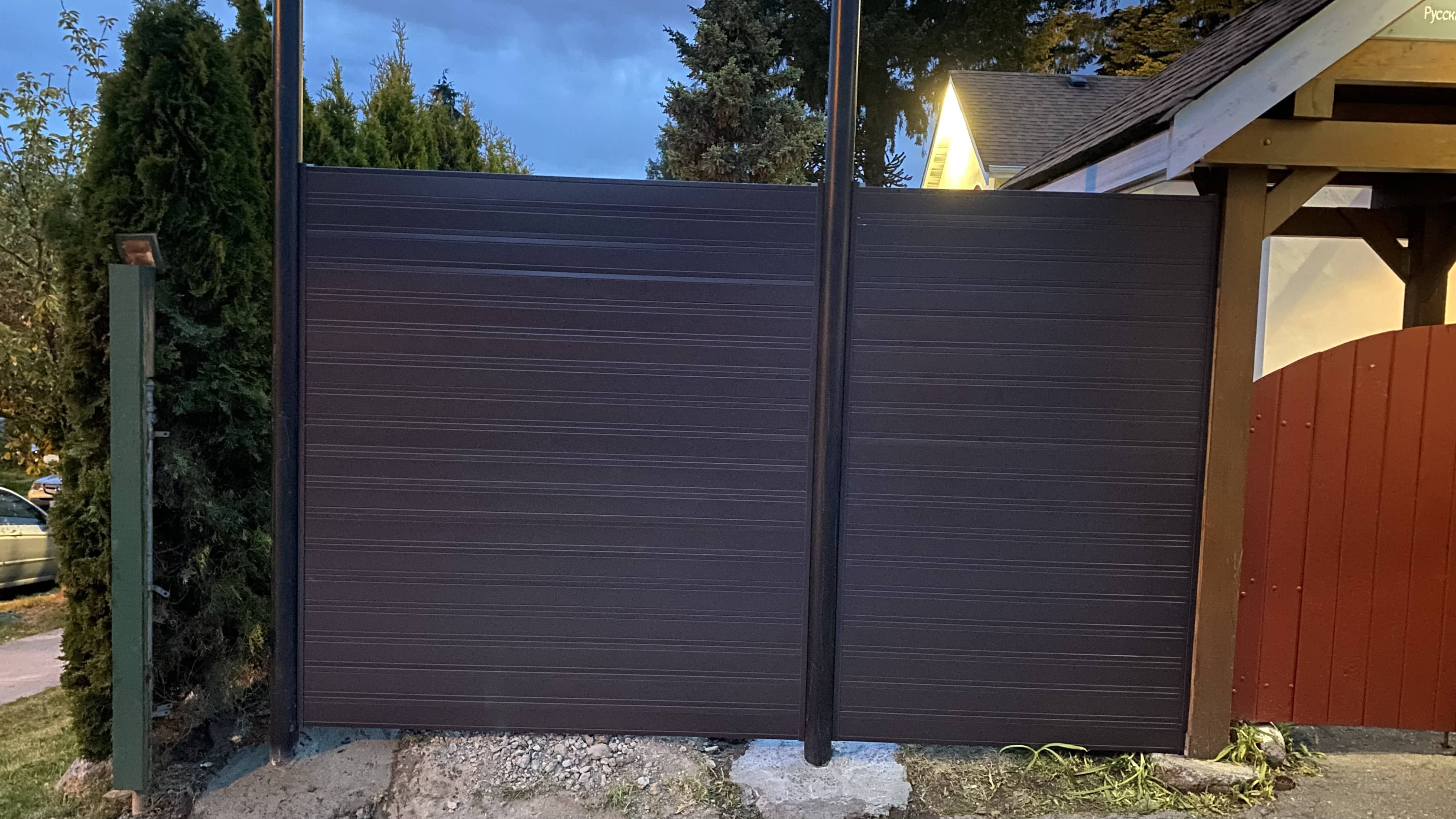 metal panels installation and design of fence for Church in Vancouver
