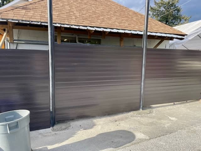 metal panels installation and design of fence for Church in Vancouver